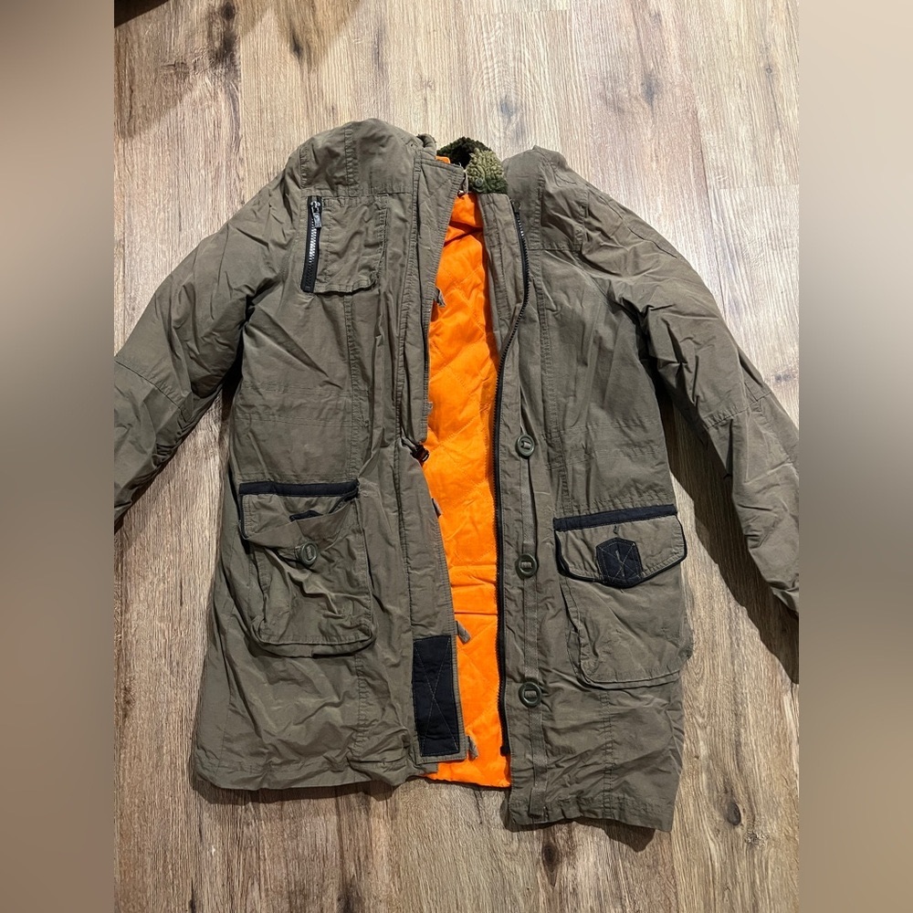 esley collection utility green jacket size medium